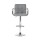 Artiss 2x Noa Bar Stools Grey - Faux Linen, 360° Swivel, Adjustable Gas Lift, Armrest, Chrome Finish, 68-81cm Seat