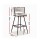 Artiss 2x Vivien Bar Stools - Woven Velvet, Metal, Ivory, 75cm, Ergonomic Design, Cushioned Back, 120kg Capacity