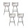 Artiss Vivien 4x Bar Stools - Elegant Ivory Velvet & Metal, 75cm Seat Height, Ergonomic Design with Cushioned Back