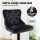 Artiss Velvet Adjustable Bar Stool 63-83.5cm Height, Nailhead Trim, Steel Frame, Padded Seat, Black, Kitchen Counter