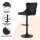 Artiss Velvet Adjustable Bar Stool 63-83.5cm Height, Nailhead Trim, Steel Frame, Padded Seat, Black, Kitchen Counter