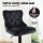 Artiss 2x Velvet Bar Stools Adjustable Height 63-83.5cm, Nailhead Trim, Metal Frame, Padded Seat, Black
