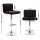 Artiss 4x Black Bar Stools - PU Leather, Gas Lift, 360° Swivel, Chrome Finish, Adjustable Height, High Backrest