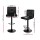 Artiss 4x Bar Stools, Black PU Leather, Adjustable Gas Lift, 360° Swivel, Heavy-Duty Footrest, 92-112cm Height Range