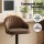 Artiss 2x Brown Swivel Bar Stools - Ergonomic Shell Design with Adjustable Height, PU Leather, Metal Frame