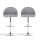 Artiss Set of 2 Grey PU Leather Swivel Bar Stools with Adjustable Gas Lift, Ergonomic Shell Design, and Metal Frame