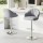 Artiss Set of 2 Grey PU Leather Swivel Bar Stools with Adjustable Gas Lift, Ergonomic Shell Design, and Metal Frame