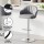 Artiss 4x Grey Shell Leather Bar Stools - Swivel, Adjustable Gas Lift, 120kg Capacity, Easy Assembly, Modern Style