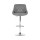 Artiss 2x Bar Stools Grey PU Leather, 360° Swivel, Gas Lift Adjustable, Chrome Finish, Foam Padded, Rhombus Backrest