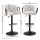 Artiss Adjustable Velvet Bar Stool - Single Kitchen Chair, Ergonomic Woven Design, Ivory, 82-102cm, 120kg Capacity