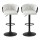 Artiss Set of 2 Adjustable Velvet Bar Stools, Ergonomic Woven Design, 82-102cm Height, Ivory, Durable Metal Frame
