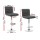 Artiss Set of 4 Grey Bar Stools - PU Leather, Chrome Finish, Adjustable Height, 360° Swivel, Foam Padded, 150kg Capacity