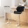 Artiss 2x Black & White Bar Stools - Adjustable Height, PU Leather, 360° Swivel, Thick Padded Seat, Chrome Finish