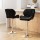 Artiss 2x Bar Stools - Adjustable Gas Lift, Padded PU Leather, 360° Swivel, Chrome Finish, Black, 69-82cm Height