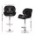 Artiss 4x Black Bar Stools - Adjustable Gas Lift, Padded PU Leather, 360° Swivel, Chrome Finish, Floor Protector