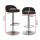 Artiss Nuvo 4x Bar Stools - Black PU Leather, Adjustable Height, 360° Swivel, Chrome Base, Contemporary Design