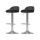 Artiss Nuvo 4x Bar Stools - Black PU Leather, Adjustable Height, 360° Swivel, Chrome Base, Contemporary Design