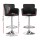 Artiss 1x Swivel Bar Stool Black PU Leather Adjustable Gas Lift Full Back Chrome Frame 53–75cm Kitchen Counter Chair