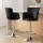 Artiss 2x Black Leather Bar Stools Swivel Adjustable Gas Lift PU Counter Chairs, Full Back, Chrome Base, 53-75cm