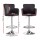 Artiss 4x Swivel Bar Stools PU Leather Brown Adjustable Gas Lift Counter Height with Backrest and Armrests