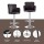 Artiss 4x Swivel Bar Stools PU Leather Brown Adjustable Gas Lift Counter Height with Backrest and Armrests