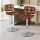 Artiss 2x Brown PU Leather Bar Stools - Adjustable Swivel, Ergonomic Tufted Design, 120kg Capacity, Easy Assembly