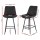 Artiss 2x Bar Stools Black - Diamond Design, PU Leather, 67cm Seat, Metal Footrest, 120kg Capacity, Easy Assembly