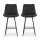 Artiss 2x Bar Stools Black - Diamond Design, PU Leather, 67cm Seat, Metal Footrest, 120kg Capacity, Easy Assembly