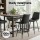Artiss Set of 4 Black Bar Stools, 67cm Seat Height, Diamond PU Leather, Sturdy Metal Frame, Anti-Slip Protectors