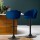 Artiss Nessah Bar Stools, Velvet Upholstery, Adjustable Height, 360° Swivel, Blue, Luxurious Clam Shell Design