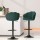 Artiss Bar Stools, Velvet Upholstery, Set of 4, Green, Adjustable Height, Clam Shell Design, Luxurious Seating