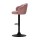 Artiss Nessah Bar Stools, Velvet, Adjustable Height, Pink, 360° Swivel, Elegant Clam Shell Design, Set of 2