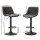 Artiss Rushal 2x Vintage Leather Bar Stools - Adjustable, 360° Swivel, Elegant Design, Black, Durable & Stylish Seating