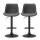 Artiss Rushal 2x Vintage Leather Bar Stools - Adjustable, 360° Swivel, Elegant Design, Black, Durable & Stylish Seating