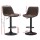 Artiss Rushal 2x Bar Stools - Vintage Leather, Adjustable Gas Lift, 360° Swivel, Elegant Diamond Design, Brown
