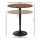 Artiss Adjustable Bar Table: 360° Swivel, Gaslift, 60cm Round MDF, Steel Frame, Rustic Brown/Black, Indoor/Outdoor Use