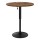 Artiss Adjustable Bar Table: 360° Swivel, Gaslift, 60cm Round MDF, Steel Frame, Rustic Brown/Black, Indoor/Outdoor Use