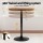 Artiss Adjustable Bar Table: 360° Swivel, Gaslift, 60cm Round MDF, Steel Frame, Rustic Brown/Black, Indoor/Outdoor Use