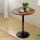 Artiss Adjustable Bar Table: 360° Swivel, Gaslift, 60cm Round MDF, Steel Frame, Rustic Brown/Black, Indoor/Outdoor Use