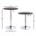 Artiss Modern 360° Swivel Bar Table – 62cm Round PVC Leather, Adjustable Height 71-91cm, Black, Durable & Stylish