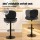 Artiss 2x Black Shell Leather Bar Stools - Adjustable 95-113cm, Swivel, Gas Lift, Modern Design, 120kg Capacity