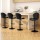 Artiss 4x Black PU Leather Bar Stools - Swivel, Adjustable Height 95-113cm, Shell Design, Metal Frame, 120kg Capacity