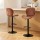 Artiss 2x Brown PU Leather Shell Swivel Bar Stools, Adjustable Height 95-113cm, Metal Frame, Modern Counter Chairs