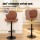 Artiss 4x Brown Shell Leather Bar Stools - Adjustable Height 95-113cm, Swivel Gas Lift, Metal Frame, Anti-Slip Base