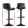 Artiss 2x Fynn Bar Stools, PU Leather, Adjustable Gas Lift, 360° Swivel, Black, 38cm Base, 53-78.5