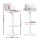 Artiss Fynn 4x Bar Stools White Leather Swivel Gas Lift Kitchen Dining Chairs Adjustable Height 130kg Set