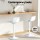 Artiss Fynn 4x Bar Stools White Leather Swivel Gas Lift Kitchen Dining Chairs Adjustable Height 130kg Set