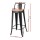 Artiss 4x Industrial Bar Stools - Black Metal & Pine MDF, Stackable, 77cm Seat Height, 120kg Capacity, Retro Design