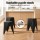 Artiss 3PC Bar Table and Stools Set Black Height Adjustable Swivel Top Stackable Stools for Kitchen Cafe