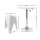 Artiss 3PCS Bar Table and Stools Set Height Adjustable Swivel Top Stackable Stools White Dining Solution